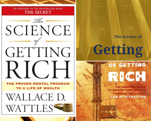 Essential The Science of Getting Rich editions and audiobooks cover photo collage