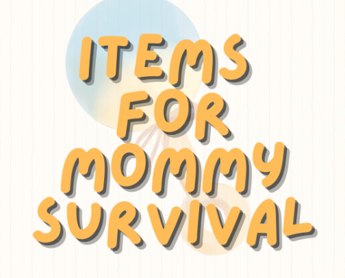 first time mom survival items cover photo collage