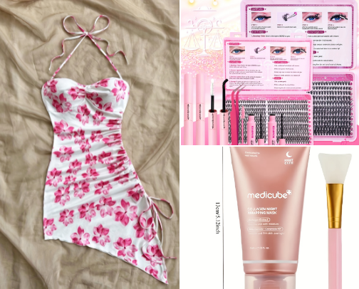 Girly essentials cover photo collage