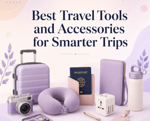 Best Travel Tools and Accessories for Smarter Trips cover photo collage