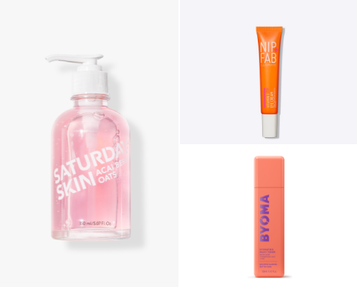 My current favorite skincare products cover photo collage