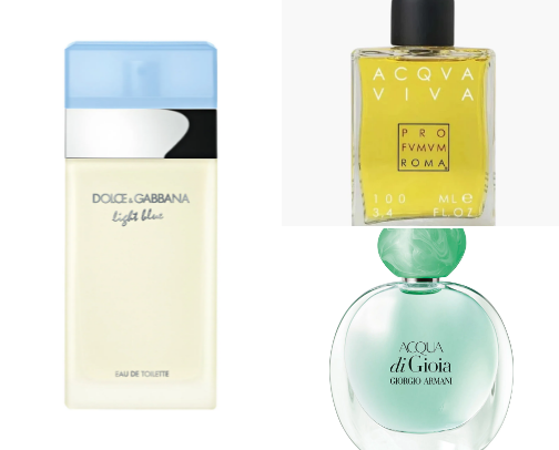 Citrus-lemon perfumes cover photo collage