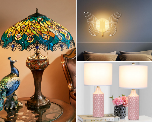 Stylish Home Lighting: Lamps and Modern Fixtures.💡 cover photo collage