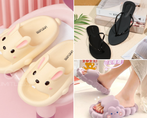 Rekomendasi sandal harian murah dan nyaman. cover photo collage