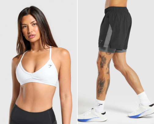 Gymshark products cover photo collage