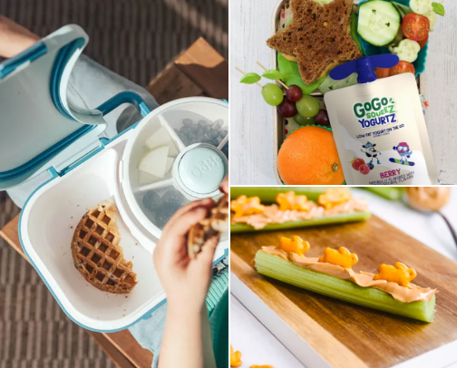 Pack & Go Snacks for Little Ones cover photo collage