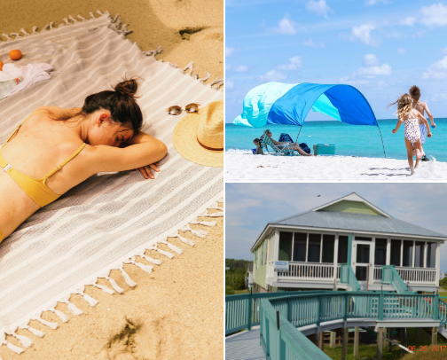 Family Beach Trip cover photo collage