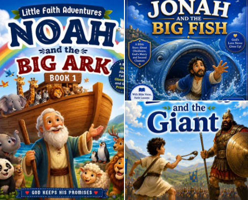 Little Faith Adventures:Noah and The Big Ark cover photo collage