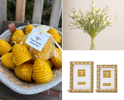 Party Theme: All Things Bee's & Honey cover photo collage