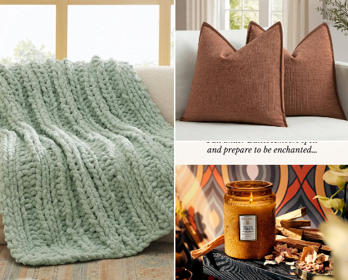 Cozy Fall Home Finds cover photo collage