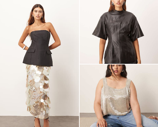 Statement pieces from Asos for the Holiday season or the main character fashionista cover photo collage