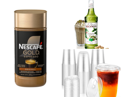 Coffee items cover photo collage