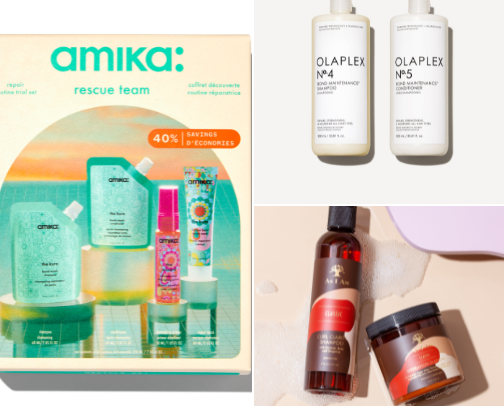 Curly hair products cover photo collage