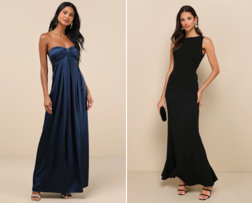 For ladies who know what they want – sophisticated, feminine and irresistible dresses! cover photo collage
