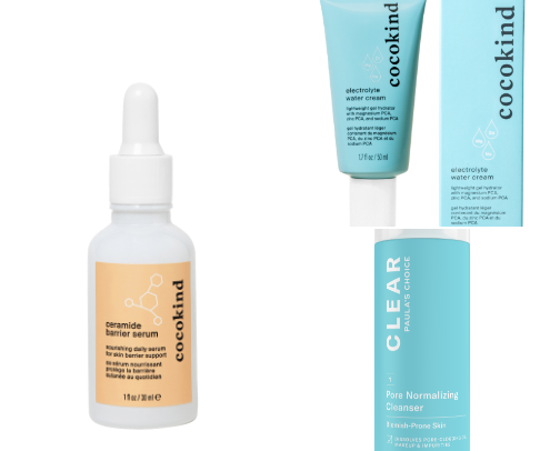 Skincare for acne prone skin cover photo collage