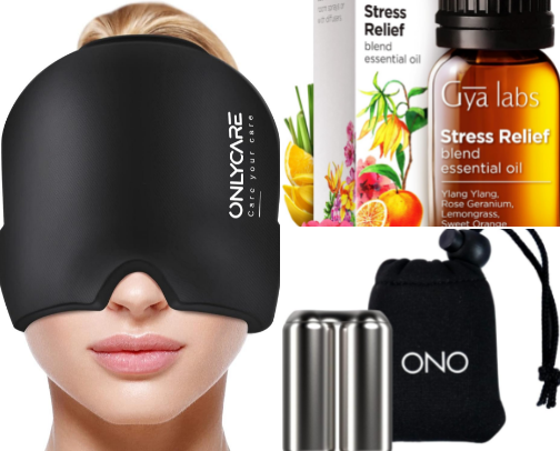 Stress and Tension Relief for Overwhelmed Moms cover photo collage