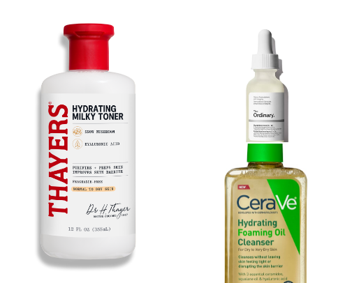 My favorite skincare recs (combo&sensitive skin) cover photo collage