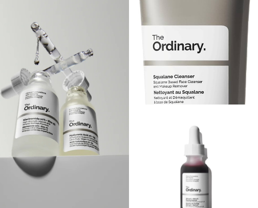 Skincare products - THE ORDINARY cover photo collage