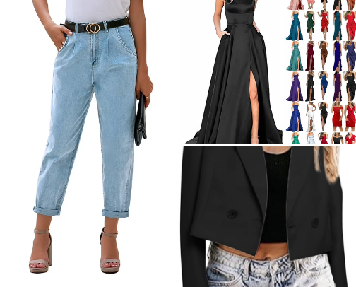 Everything a woman likes to wear 💋👗🩴🥾👸🏻👖🧥👚👙👠👡👢👒🧣🧤👛 cover photo collage