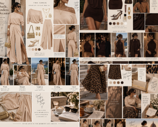 Timeless Neutral Style | Classy Outfit Inspiration cover photo collage