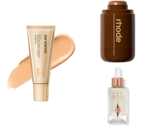 Clean girl minimalistic makeup routine cover photo collage