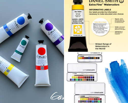 Art supplies for beginners to professionals cover photo collage