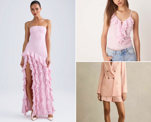 Pink dresses and products 💗🩰👚🛍 cover photo collage