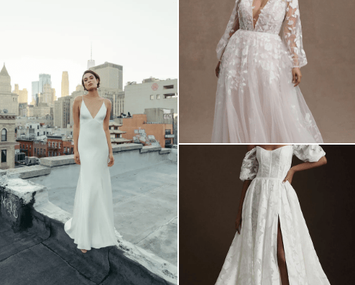 Wedding dresses cover photo collage