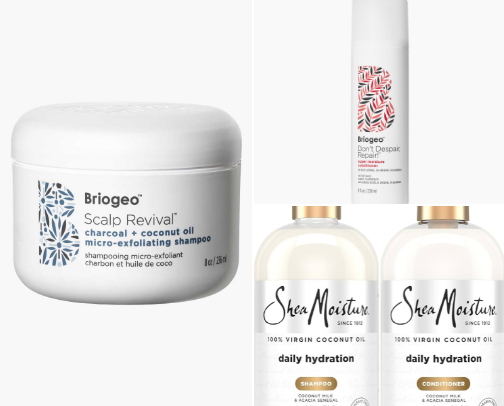 Curly hair products !! cover photo collage