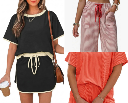Favorite Summer two piece outfits, and shoes that will match! cover photo collage