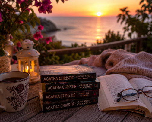 Agatha Christie Books I Love to Read on Summer Evenings 📚 cover photo collage