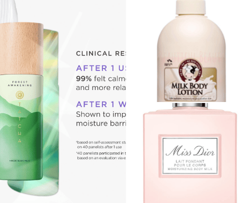 body milk cover photo collage