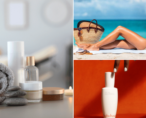 Skincare good enough for a middle-aged sun worshipper ☀️ cover photo collage