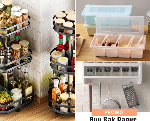 Rak Bumbu Dapur Serbaguna – Rapi, Praktis & Hemat Ruang cover photo collage