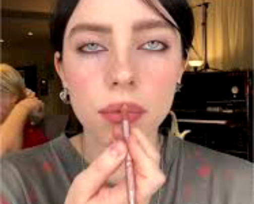billie's makeup routine for tour cover photo collage