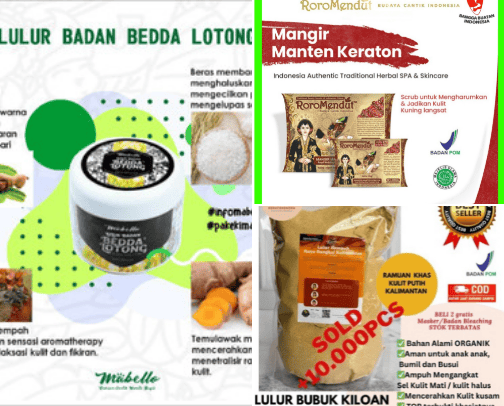 Indonesian unique body scrub cover photo collage
