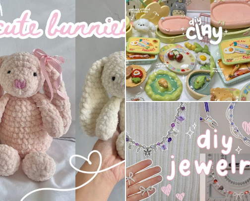 stop doom scrolling and do some crafts (with youtube tutorials) cover photo collage