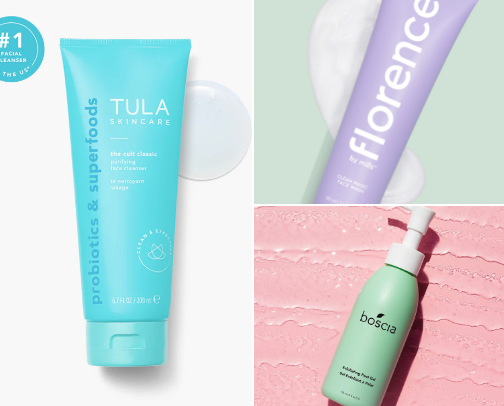 Facial Cleansing Products cover photo collage