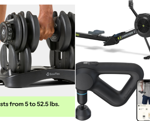 The "At-Home Fitness & Functional Recovery" Gift Guide cover photo collage