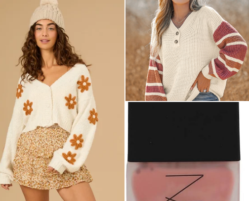 McKinley 3D Floral Cardigan in Ivory | Altar'd State cover photo collage