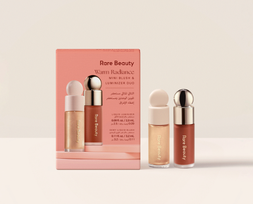Rare beauty products cover photo collage