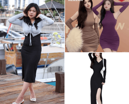 Plunging Neckline Sequin Gown cover photo collage