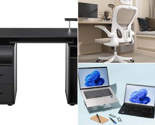 Home office cover photo collage