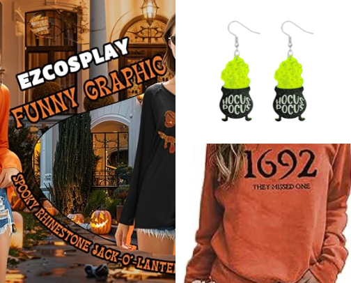 Creepin’ It Cute: Apparel & Jewelry for Spooky Season cover photo collage