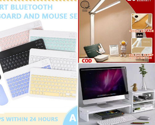 Minimalist Desk Organization | Cute WFH cover photo collage