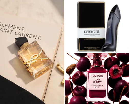 Striking perfumes❤️‍🔥🍒🥂💥🧯 cover photo collage