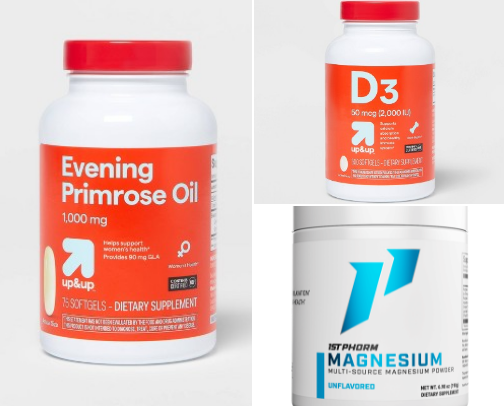 My Favorite Supplements for Hormones, PCOS, and Migraine Support ❤️‍🩹 cover photo collage