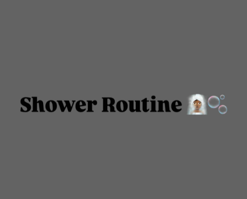 Shower Routine 🚿 cover photo collage