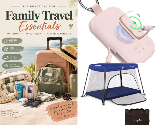 Family Travel Essentials: Must-Haves for Stress-Free Trips cover photo collage