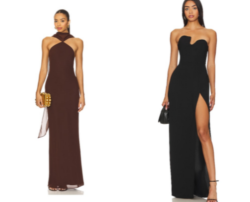 Elegant dresses cover photo collage